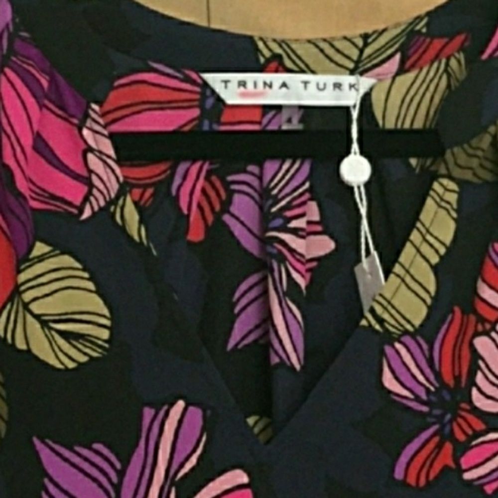 Trina Turk Shirley Floral silk Dress - Picture 5 of 5